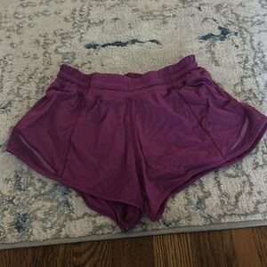 Purple Lululemon hotty hot shorts